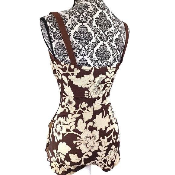 AMICA Overskirt Floral One Piece Swimsuit 12 - Picture 3 of 4